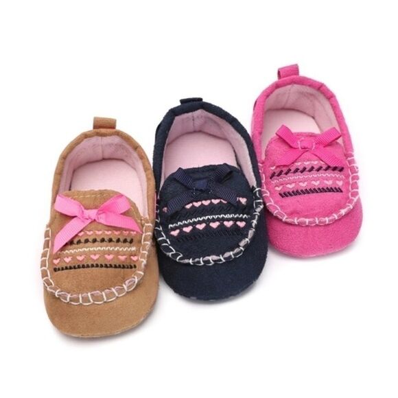 NEW Baby Moccasin Slippers in Navy Blue - Picture 6 of 6
